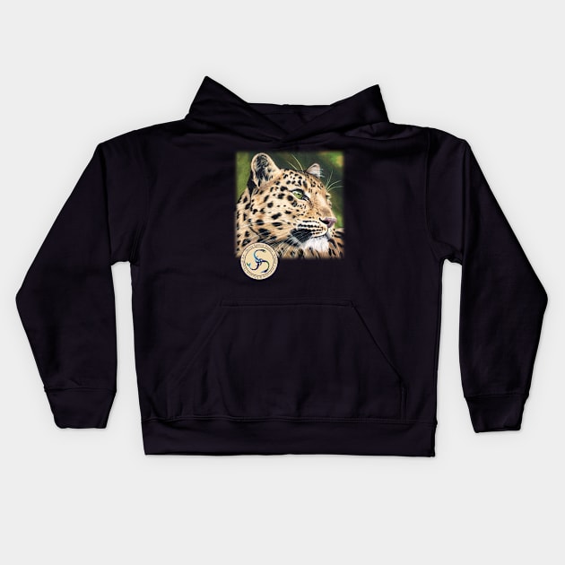 Amur Leopard Kids Hoodie by Sherrie Spencer Studios